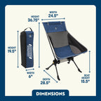 Luxury Camp ComPack Rocker - Choice 980 - Freestyle Rocker Portable Outdoor Folding Chair Detail