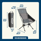 Luxury Camp ComPack Rocker - Choice 980 - Freestyle Rocker Portable Outdoor Folding Chair Detail