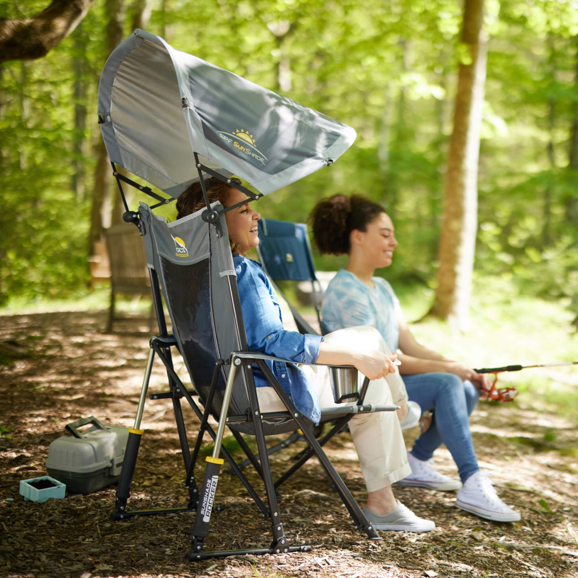 Smooth Motion SunShade Rocker - Choice 550 - RoadTrip Rocker Smooth Motion Camp Chair Detail
