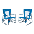 Heavy-Duty Freestyle Beach Rocker Bundle - Choice 773 - Freestyle Rocker Portable Outdoor Folding Chair - Saybrook Blue