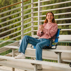 Ergonomic Back-Support Big Comfort Stadium Chair with Armrests - Choice 465 - Bleacher-Friendly Stadium Chair with Back Support Detail