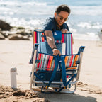 Rust-Resistant Aluminum Big Surf with Slide Table - Choice 334 - Portable Heavy-Duty Low Boy Chair for Ocean Side Detail