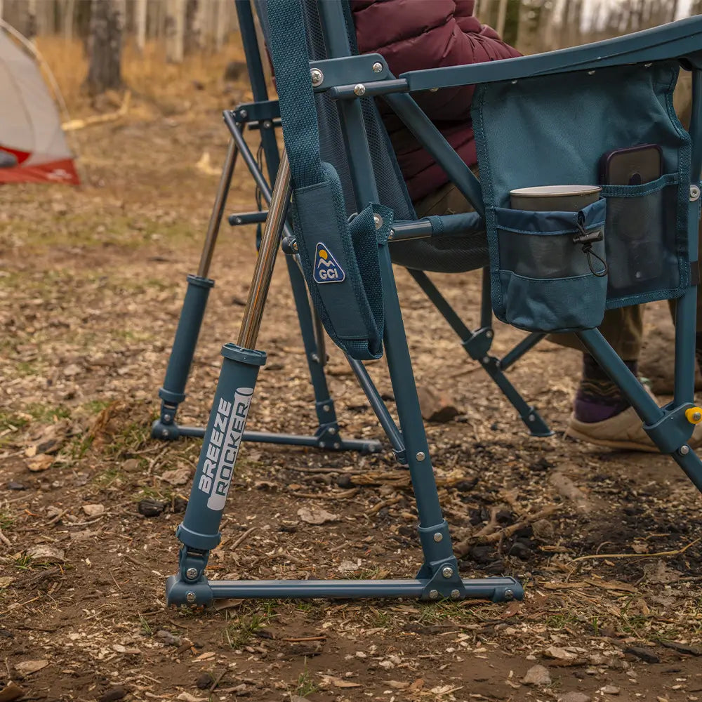Premium All-Weather BreezeRocker - Choice 504 - Patented Spring-Action Rocking Chair for Camping Detail