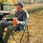 Lightweight Messenger Comfort Quad Chair - Choice 989 - Ultra-Lightweight Telescoping PackSeat Travel Stool Detail