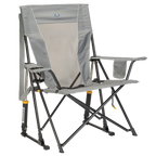 Smooth Motion Comfort Pro Rocker - Choice 375 - Patented Spring-Action Rocking Chair for Camping - Mercury Gray