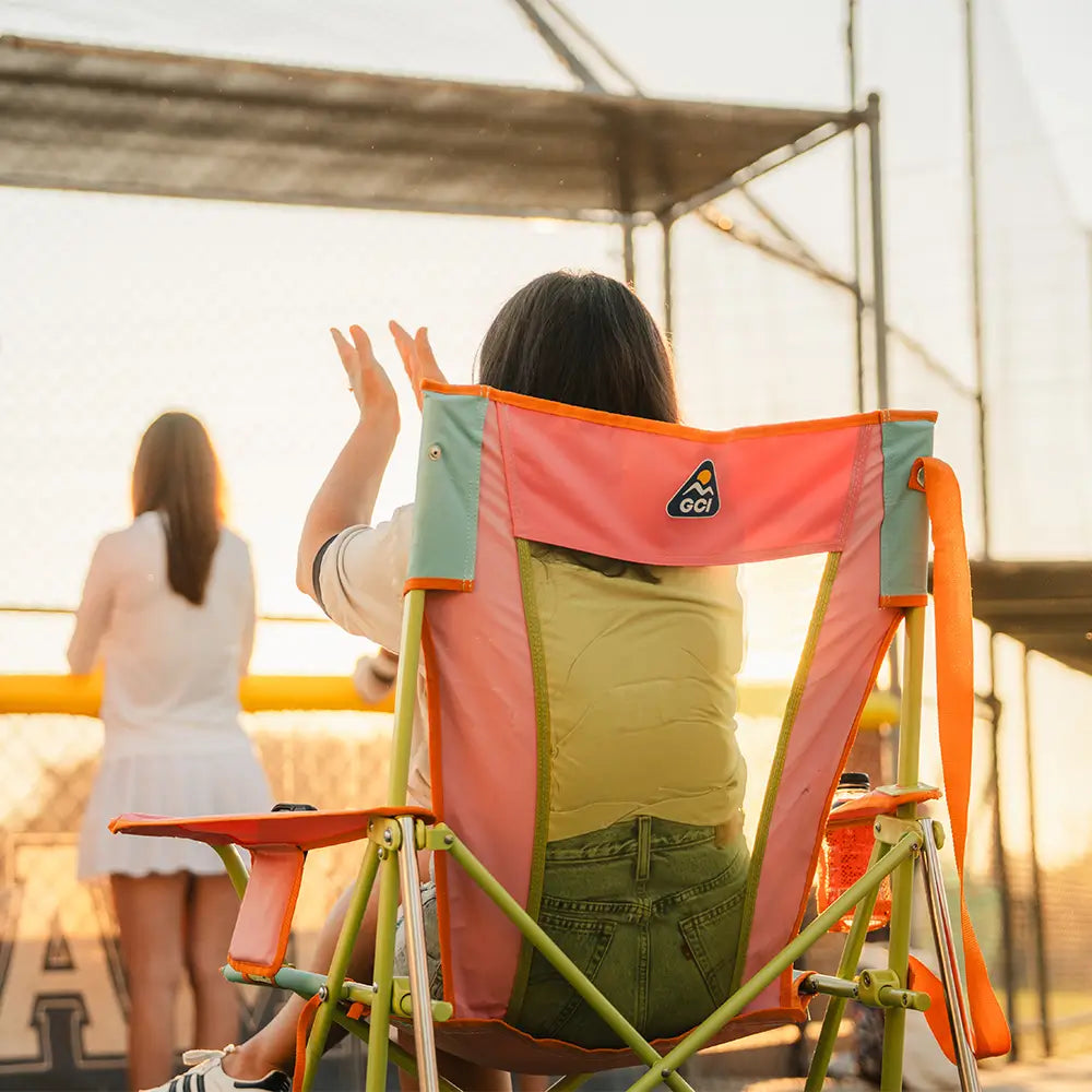 Smooth Motion Comfort Pro Rocker - Choice 375 - Patented Spring-Action Rocking Chair for Camping Detail
