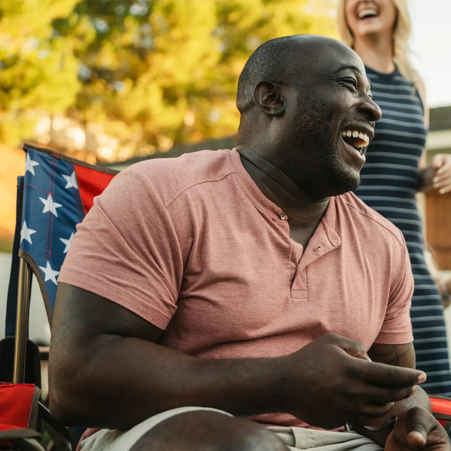Luxury Camp Comfort Pro Rocker - USA Anniversary Deluxe - Choice 424 - Freestyle Rocker Portable Outdoor Folding Chair Detail