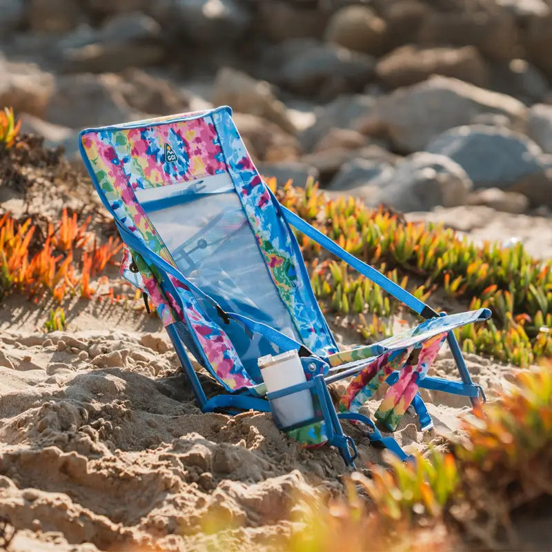 Reclining Beach Everywhere Chair 2 - Choice 656 - Low-Profile Reclining Beach Chair with Backpack Straps Detail