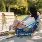 Reclining Beach Everywhere Chair 2 - Choice 656 - Low-Profile Reclining Beach Chair with Backpack Straps Detail