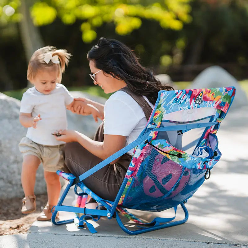 Reclining Beach Everywhere Chair 2 - Choice 656 - Low-Profile Reclining Beach Chair with Backpack Straps Detail