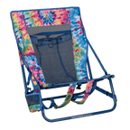 Reclining Beach Everywhere Chair 2 - Choice 656 - Low-Profile Reclining Beach Chair with Backpack Straps - Tie Dye