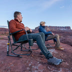 Patented Spring-Action FirePit Rocker - Choice 737 - Heavy-Duty Kickback Rocker with Beverage Holder Detail