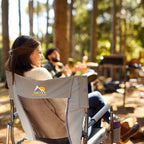 Patented Spring-Action FirePit Rocker - Choice 737 - Heavy-Duty Kickback Rocker with Beverage Holder Detail
