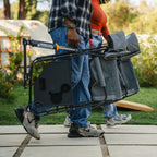 Premium All-Weather Freestyle Rocker with Side Table - Choice 853 - Heavy-Duty Kickback Rocker with Beverage Holder Detail