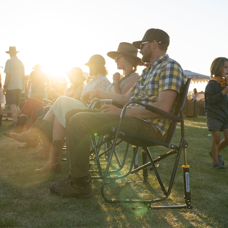 Premium All-Weather Freestyle Rocker XL - Choice 552 - Patented Spring-Action Rocking Chair for Camping Detail