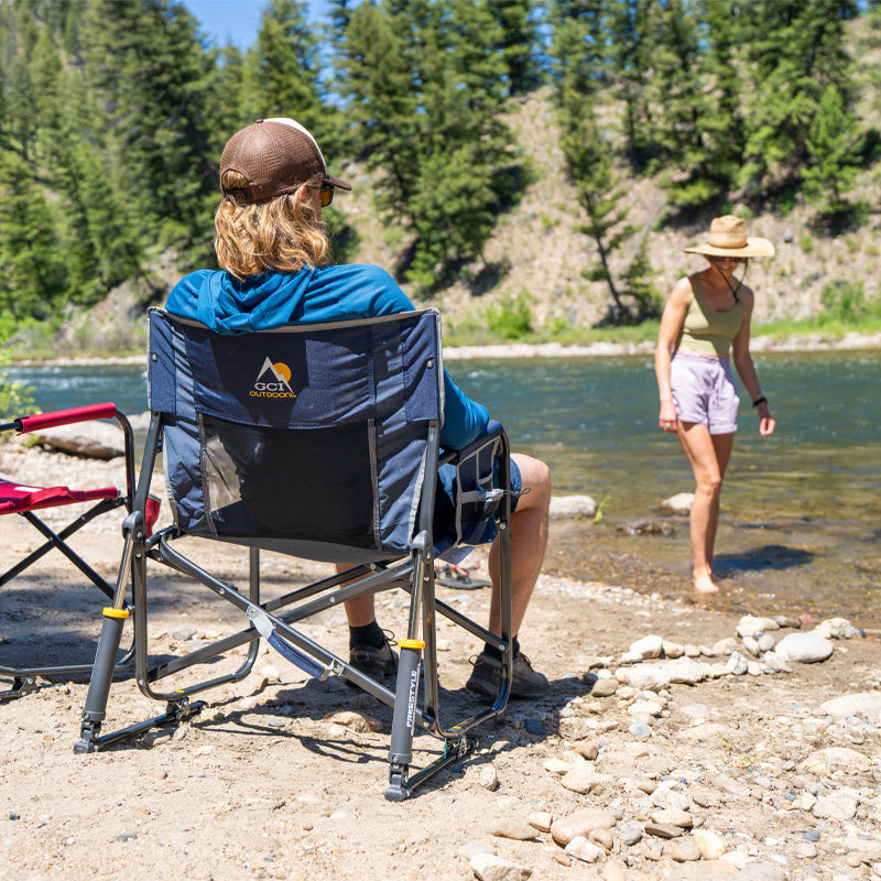 Premium All-Weather Freestyle Rocker XL - Choice 552 - Patented Spring-Action Rocking Chair for Camping Detail