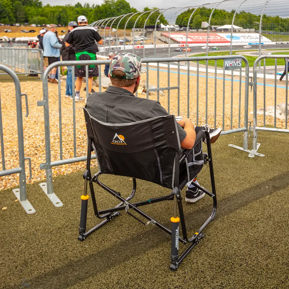 Premium All-Weather Freestyle Rocker XL - Choice 552 - Patented Spring-Action Rocking Chair for Camping Detail