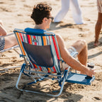 Rust-Resistant Aluminum Big Surf with Slide Table - Choice 334 - Portable Heavy-Duty Low Boy Chair for Ocean Side Detail