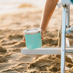 Rust-Resistant Aluminum Big Surf with Slide Table - Choice 334 - Portable Heavy-Duty Low Boy Chair for Ocean Side Detail