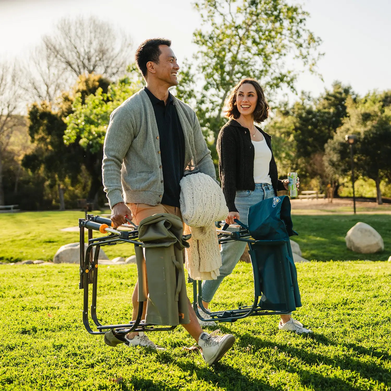 Heavy-Duty Freestyle Grab & Go Rocker - Choice 551 - Patented Spring-Action Rocking Chair for Camping Detail