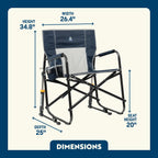 Premium All-Weather Freestyle Rocker XL - Choice 552 - Patented Spring-Action Rocking Chair for Camping Detail
