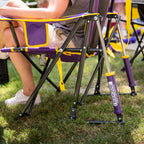 Luxury Camp College Comfort Pro Rocker - LSU Tigers - Choice 880 - RoadTrip Rocker Smooth Motion Camp Chair Detail