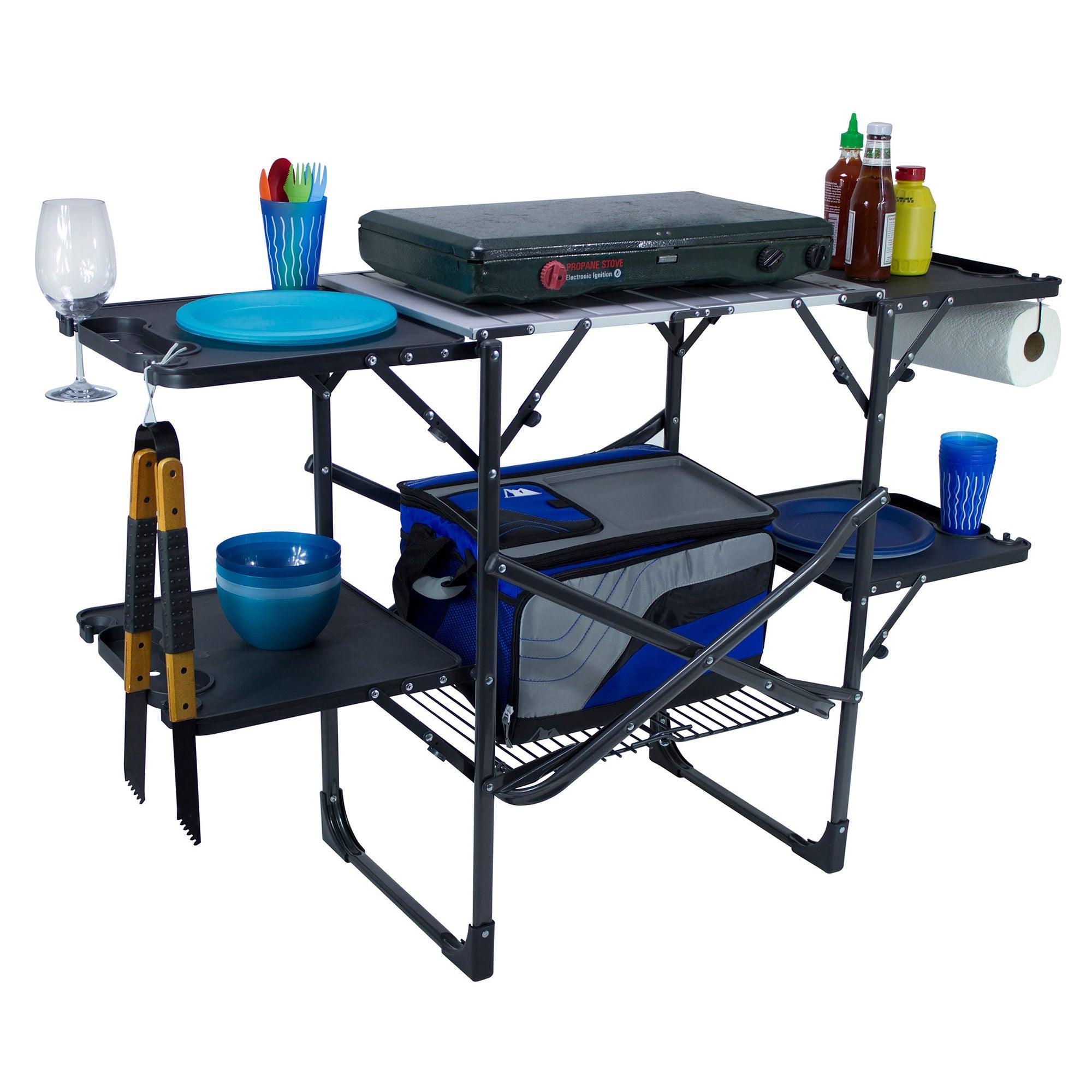 Heat-Resistant Tool Slim-Fold Cook Station - Choice 575 - Multi-Purpose Outdoor Culinary Cooking Set Detail