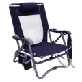 Micro-Folding Bi-Fold Slim Event Chair - Choice 334 - Pico Compact Folding Camp Chair with Carry Bag - Indigo