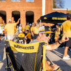 Smooth Motion College Comfort Pro Rocker - Iowa Hawkeyes - Choice 249 - RoadTrip Rocker Smooth Motion Camp Chair Detail