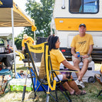 Smooth Motion College Comfort Pro Rocker - Iowa Hawkeyes - Choice 249 - RoadTrip Rocker Smooth Motion Camp Chair Detail