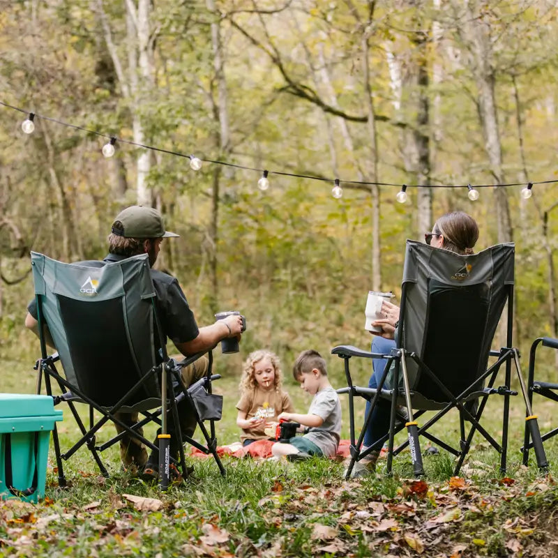 Patented Spring-Action RoadTrip Rocker - Choice 855 - Heavy-Duty Kickback Rocker with Beverage Holder Detail