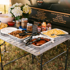 Portable Staging Slim-Fold Table - Choice 196 - Portable Camping Table with Heat-Resistant Countertop Detail