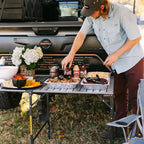 Portable Staging Slim-Fold Table - Choice 196 - Portable Camping Table with Heat-Resistant Countertop Detail