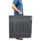 Heat-Resistant Slim-Fold Table XL - Choice 651 - Slim-Fold Outdoor Cook Station with Storage Shelves Detail