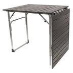 Heat-Resistant Slim-Fold Table XL - Choice 651 - Slim-Fold Outdoor Cook Station with Storage Shelves Detail