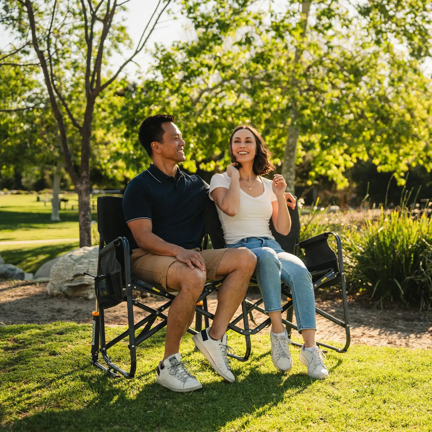 Luxury Camp Tandem Rocker - Choice 227 - Patented Spring-Action Rocking Chair for Camping Detail