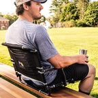 Ergonomic Back-Support Big Comfort Stadium Chair with Armrests - Choice 465 - Bleacher-Friendly Stadium Chair with Back Support Detail