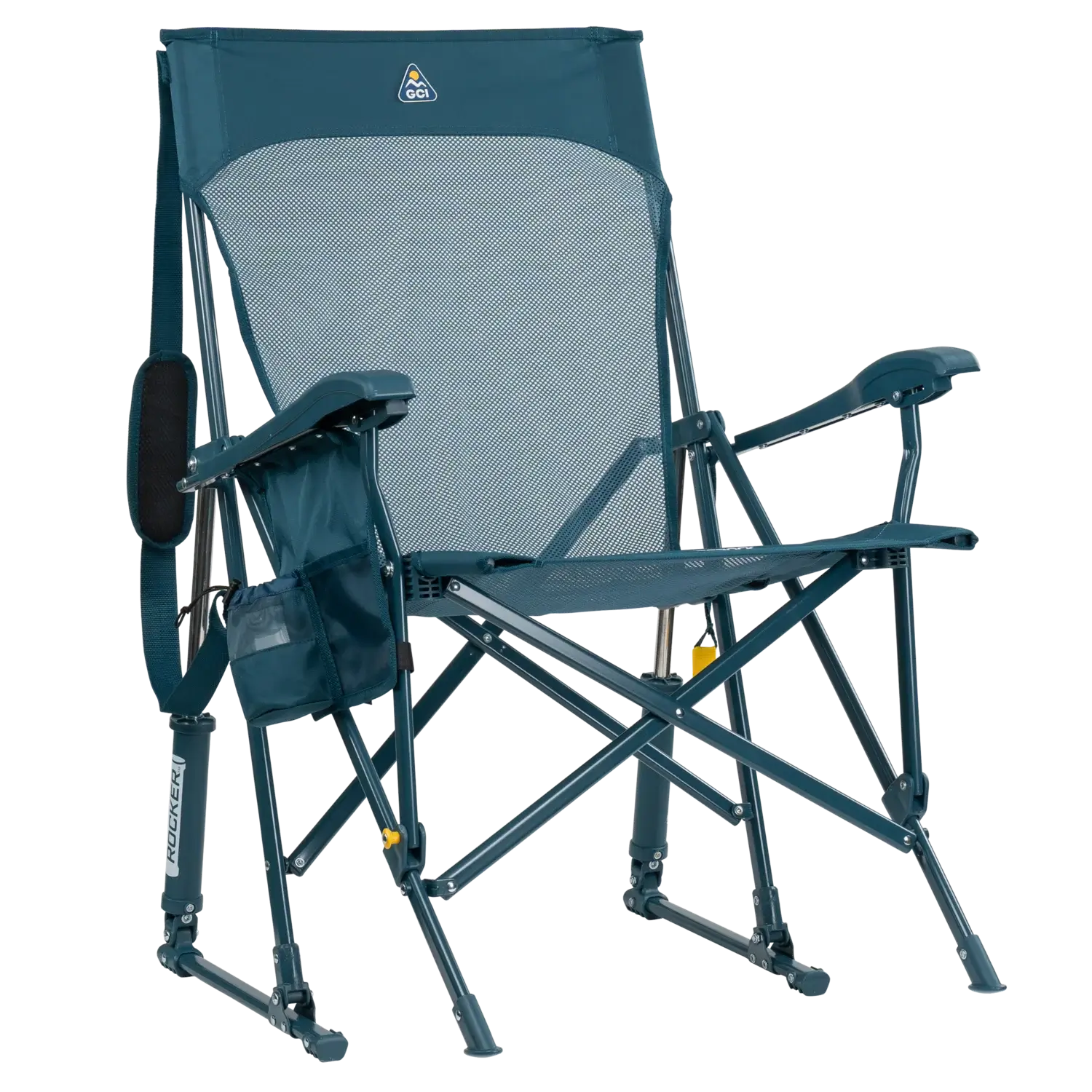 Premium All-Weather BreezeRocker - Choice 504 - Patented Spring-Action Rocking Chair for Camping - Teal