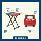 Heavy-Duty Grilling Compact Camp Table 20 - USA Anniversary Deluxe - Choice 757 - Portable Camping Table with Heat-Resistant Countertop Detail