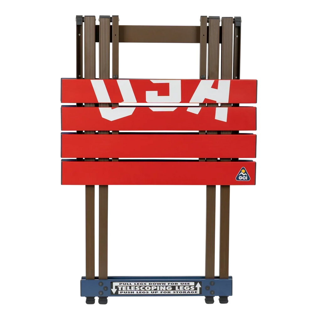Heavy-Duty Grilling Compact Camp Table 20 - USA Anniversary Deluxe - Choice 757 - Portable Camping Table with Heat-Resistant Countertop Detail