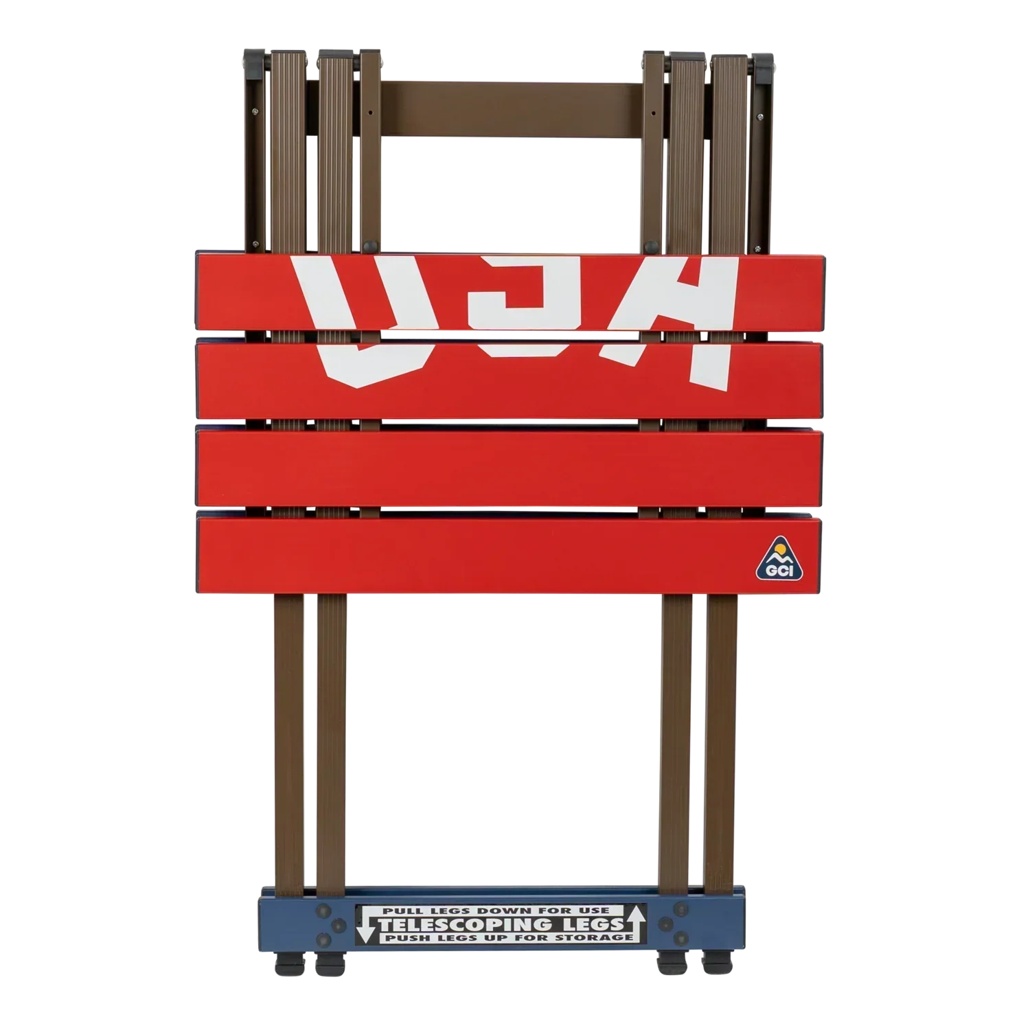 Heavy-Duty Grilling Compact Camp Table 20 - USA Anniversary Deluxe - Choice 757 - Portable Camping Table with Heat-Resistant Countertop Detail