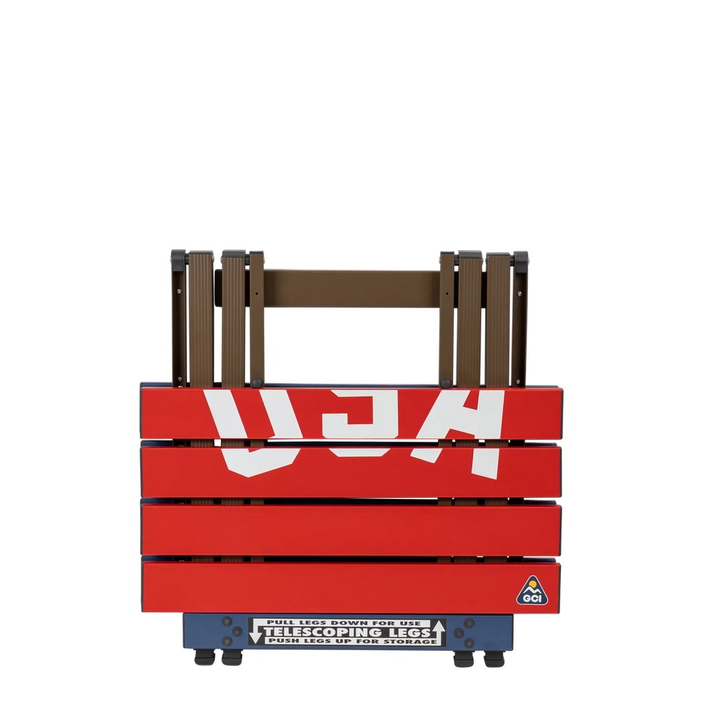 Heavy-Duty Grilling Compact Camp Table 20 - USA Anniversary Deluxe - Choice 757 - Portable Camping Table with Heat-Resistant Countertop Detail