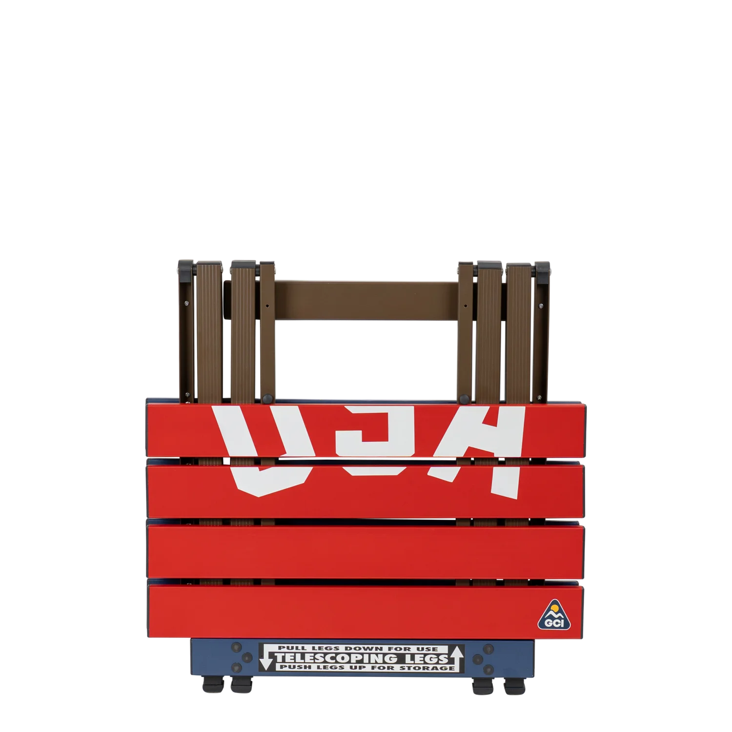 Heavy-Duty Grilling Compact Camp Table 20 - USA Anniversary Deluxe - Choice 757 - Portable Camping Table with Heat-Resistant Countertop Detail