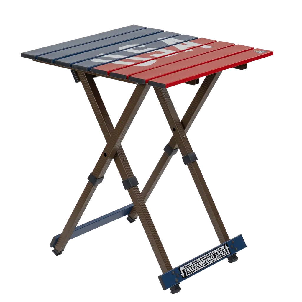 Heavy-Duty Grilling Compact Camp Table 20 - USA Anniversary Deluxe - Choice 757 - Portable Camping Table with Heat-Resistant Countertop - Default Title