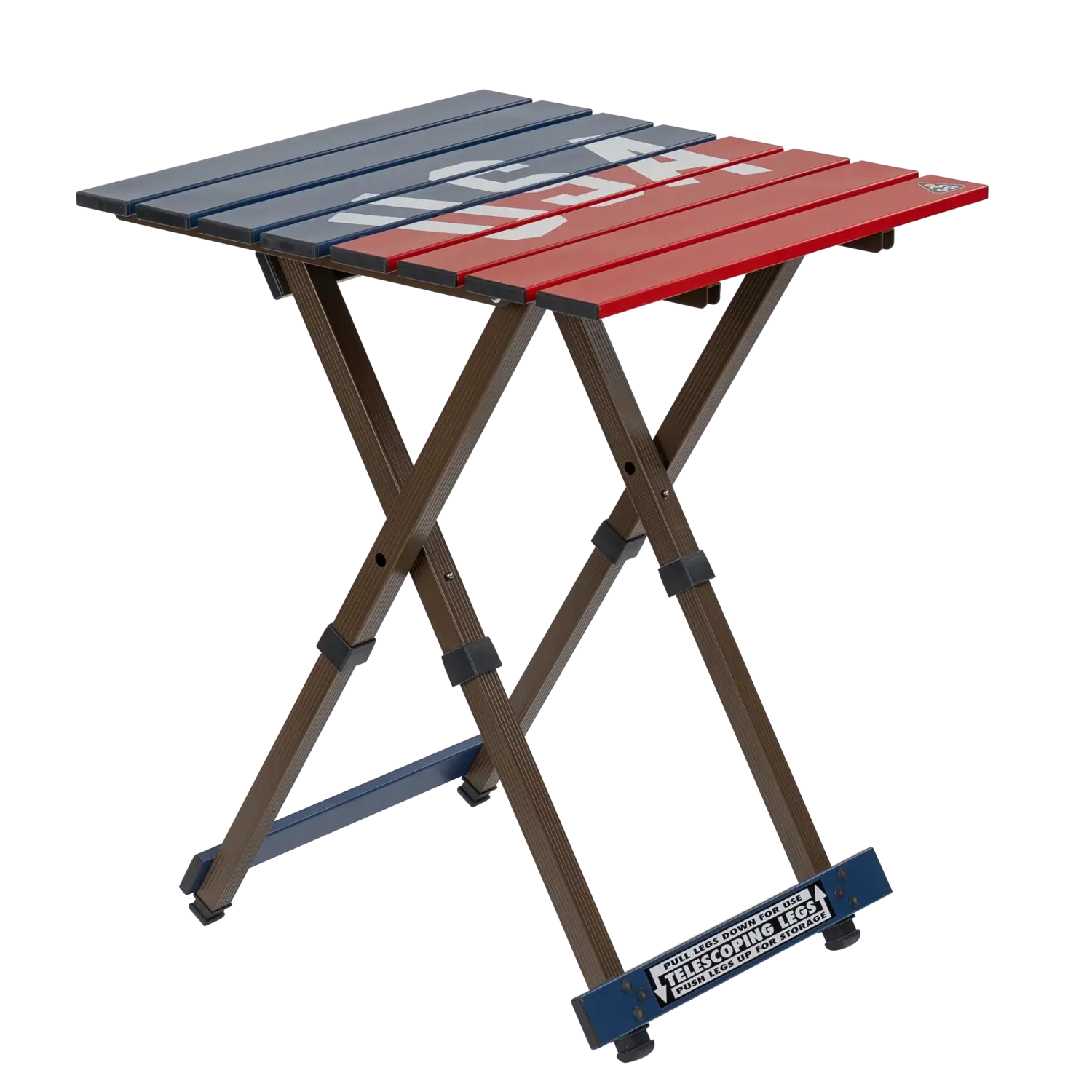 Heavy-Duty Grilling Compact Camp Table 20 - USA Anniversary Deluxe - Choice 757 - Portable Camping Table with Heat-Resistant Countertop - Default Title