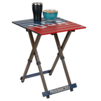Heavy-Duty Grilling Compact Camp Table 20 - USA Anniversary Deluxe - Choice 757 - Portable Camping Table with Heat-Resistant Countertop Detail
