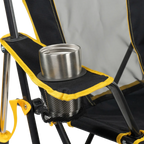 Smooth Motion College Comfort Pro Rocker - Iowa Hawkeyes - Choice 249 - RoadTrip Rocker Smooth Motion Camp Chair Detail