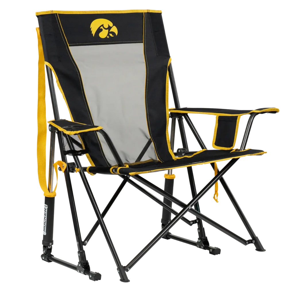 Smooth Motion College Comfort Pro Rocker - Iowa Hawkeyes - Choice 249 - RoadTrip Rocker Smooth Motion Camp Chair - Default Title