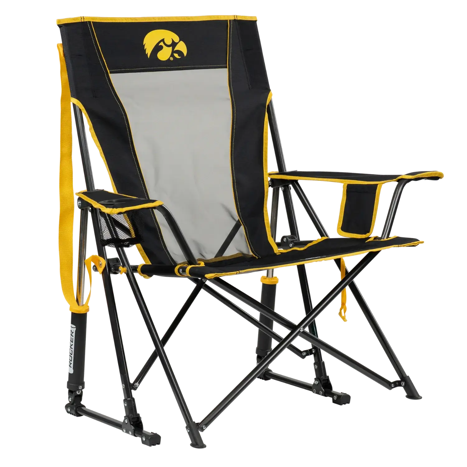 Smooth Motion College Comfort Pro Rocker - Iowa Hawkeyes - Choice 249 - RoadTrip Rocker Smooth Motion Camp Chair - Default Title