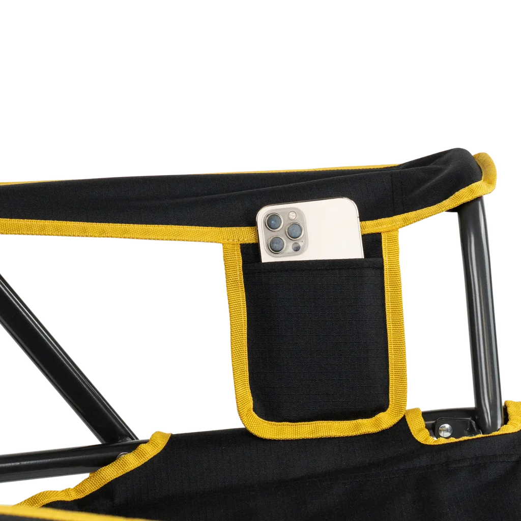 Smooth Motion College Comfort Pro Rocker - Iowa Hawkeyes - Choice 249 - RoadTrip Rocker Smooth Motion Camp Chair Detail